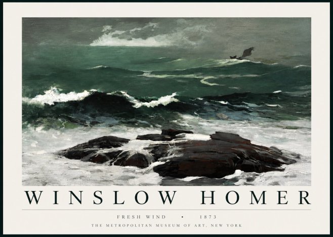 Winslow Homer Fresh Wind No3 - Poster