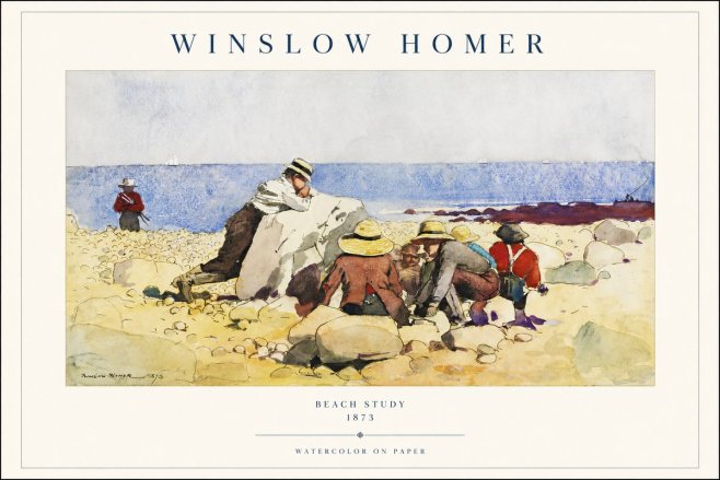 Winslow Homer Beach Study No1 - Poster