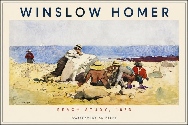 Winslow Homer Beach Study No4 - Poster
