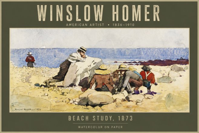 Winslow Homer Beach Study No5 - Poster