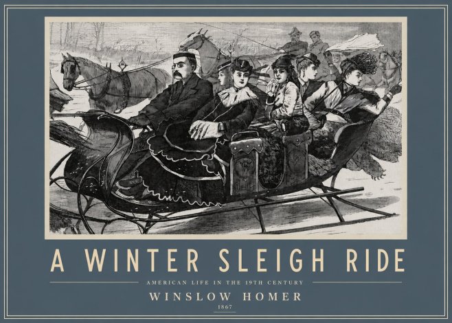 Winslow Homer A Winter Sleigh Ride - American Life in the 19Th Century No3 - Poster