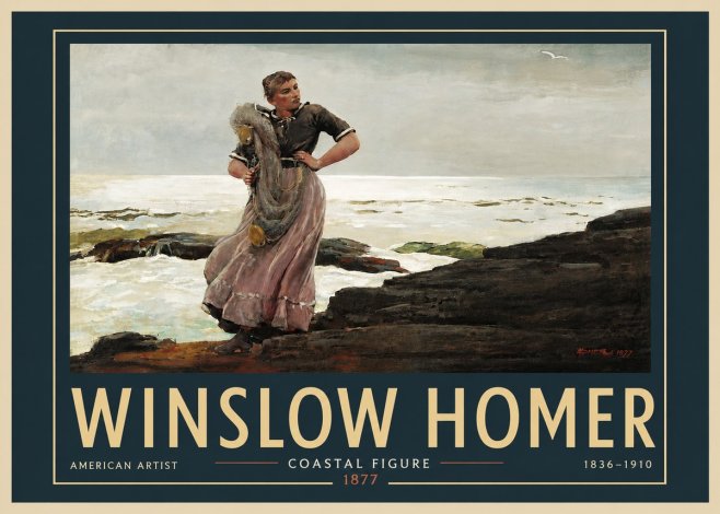 Winslow Homer Coastal Figure No5 - Poster