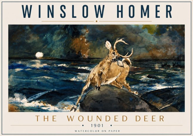 Winslow Homer The Wounded Deer No5 - Poster