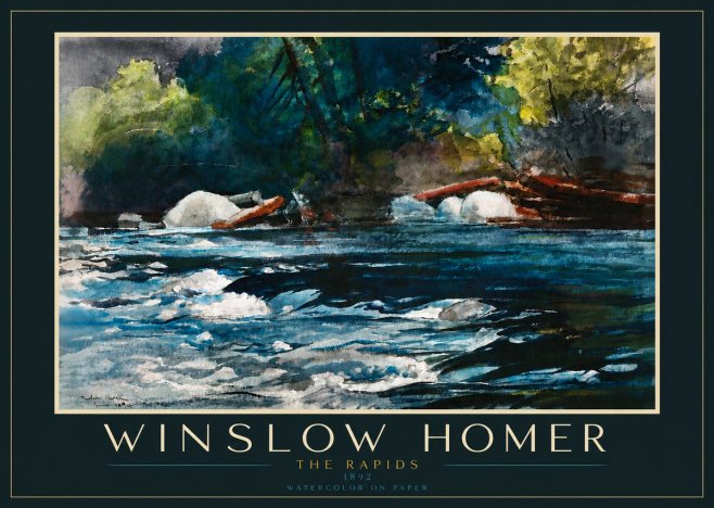 Winslow Homer The Rapids No5 - Poster