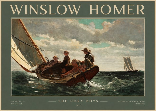 Winslow Homer The Dory Boys No2 - Poster