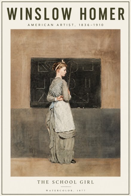 Winslow Homer The School Girl No6 - Poster
