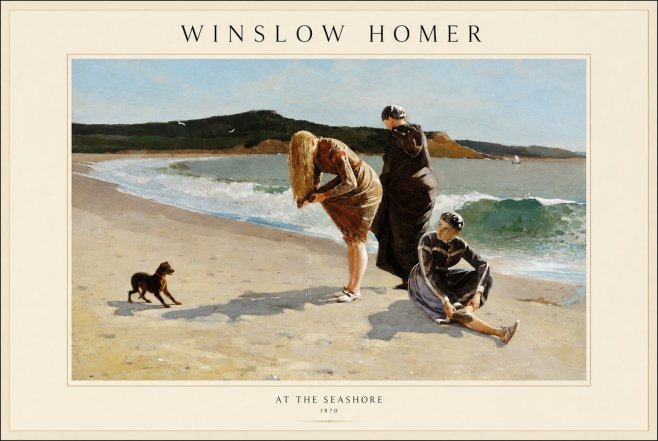 Winslow Homer At the Seashore No1 - Poster