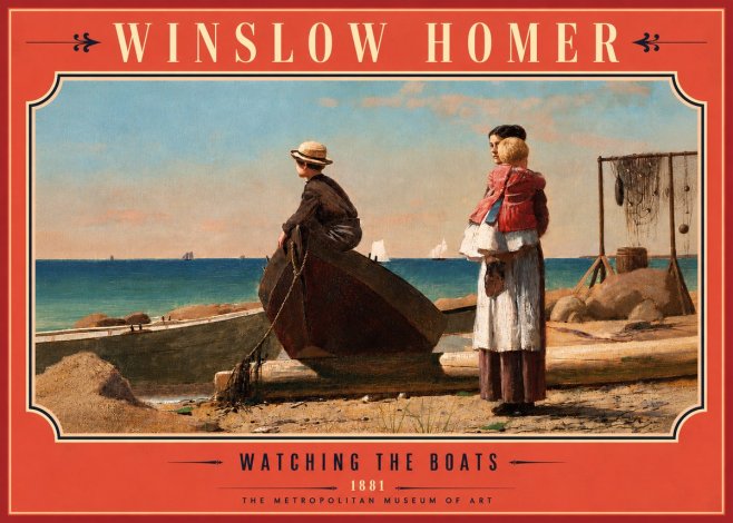 Winslow Homer Watching the Boats, 1881 No4 - Poster