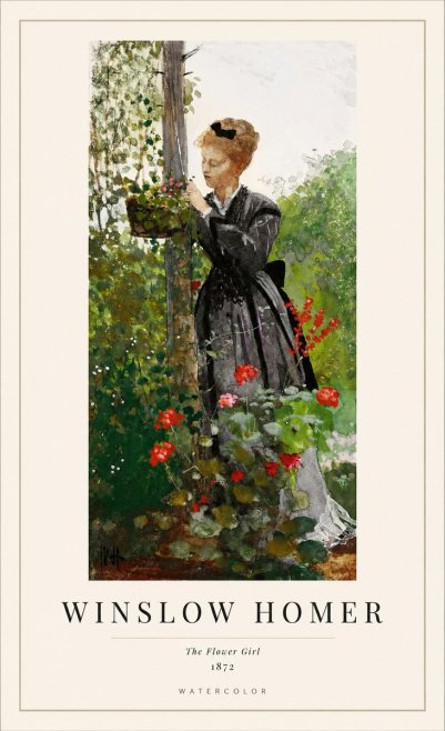 Winslow Homer The Flower Girl No1 - Poster