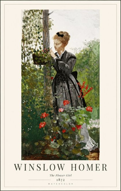 Winslow Homer The Flower Girl No4 - Poster