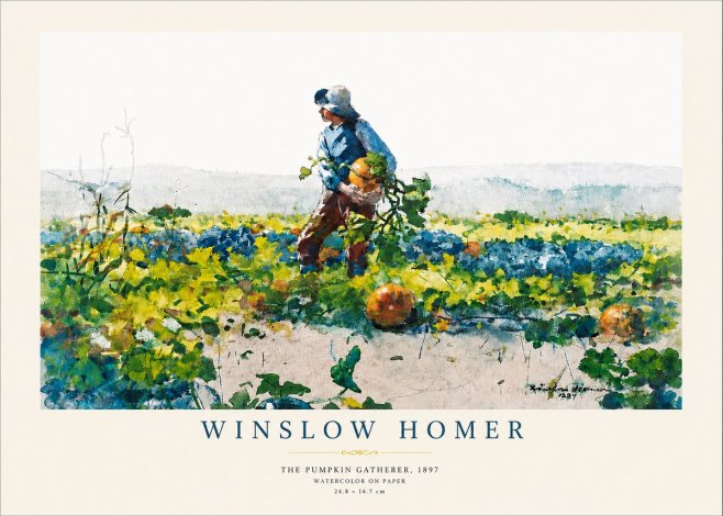 Winslow Homer The Pumpkin Gatherer, 1897 No3 - Poster