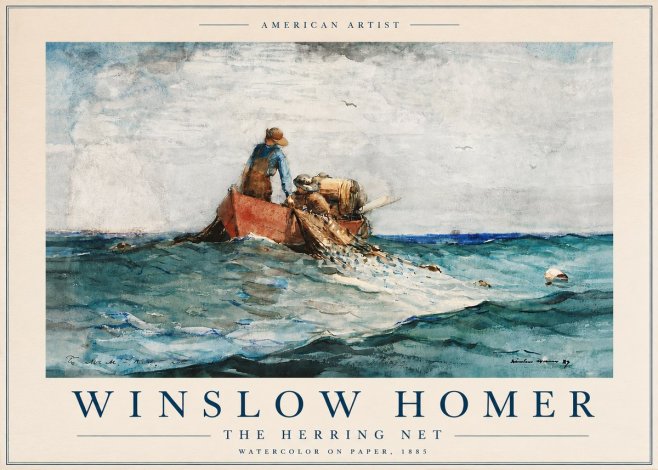 Winslow Homer The Herring Net II No4 - Poster