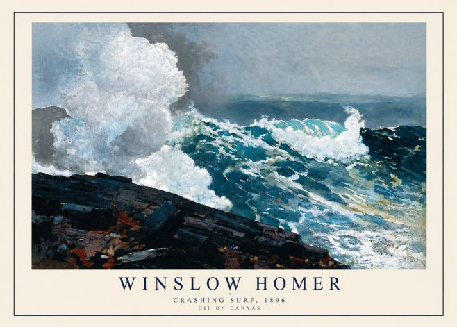 Winslow Homer Crashing Surf, 1896 No5 - Poster