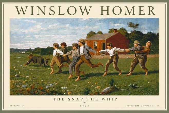 Winslow Homer The Snap the Whip No4 - Poster