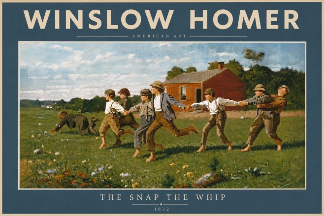 Winslow Homer The Snap the Whip No5 - Poster