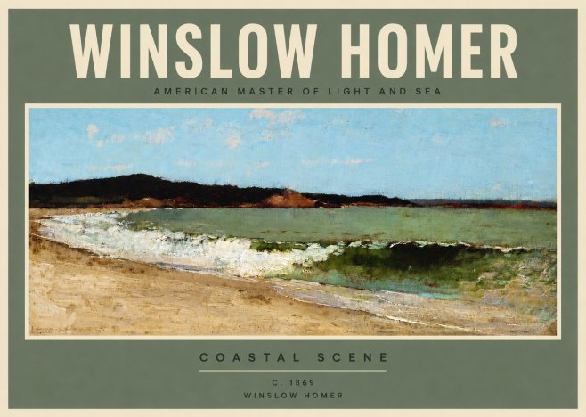 Winslow Homer Coastal Scene No5 - Poster