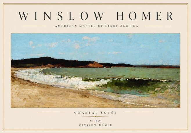 Winslow Homer Coastal Scene No6 - Poster