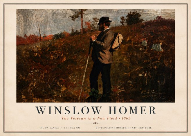 Winslow Homer The Veteran in a New Field No6 - Poster
