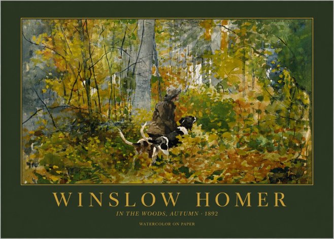 Winslow Homer In the Woods, Autumn No2 - Poster