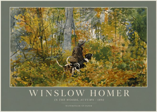 Winslow Homer In the Woods, Autumn No4 - Poster
