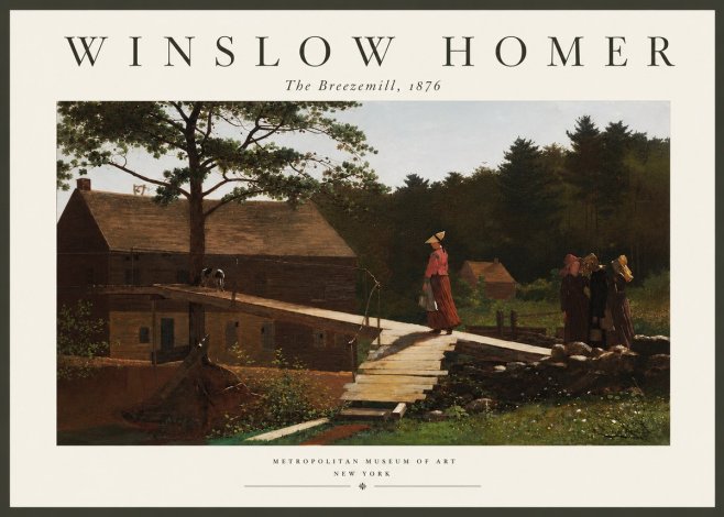 Winslow Homer The Breezemill No3 - Poster