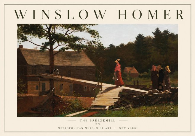 Winslow Homer The Breezemill No5 - Poster