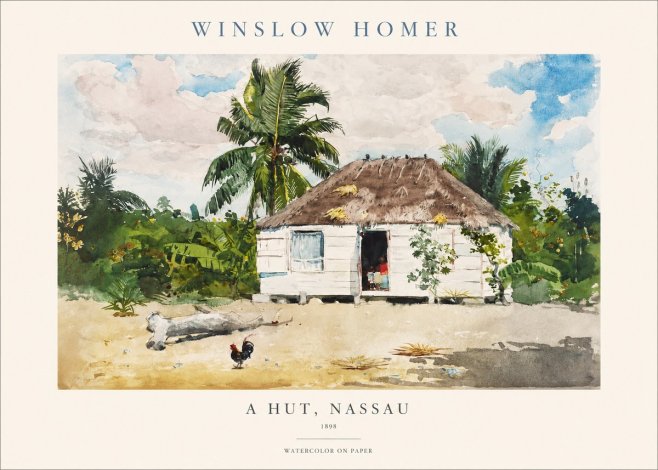 Winslow Homer A Hut, Nassau No1 - Poster