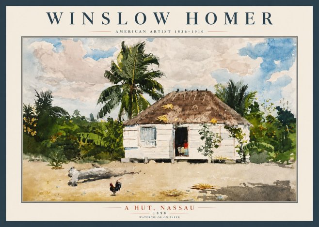 Winslow Homer A Hut, Nassau No5 - Poster