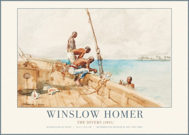 Winslow Homer The Divers (1891) No1 - Poster