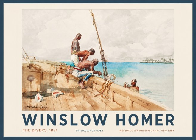 Winslow Homer The Divers (1891) No2 - Poster