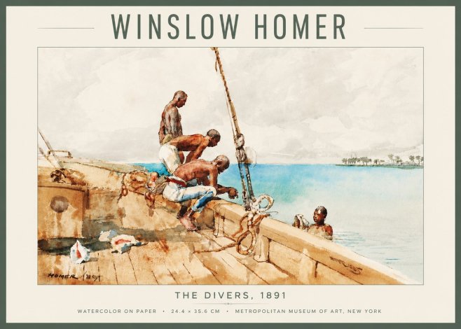 Winslow Homer The Divers (1891) No4 - Poster