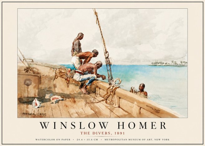 Winslow Homer The Divers (1891) No6 - Poster