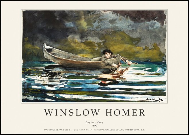 Winslow Homer Boy in a Dory No1 - Poster