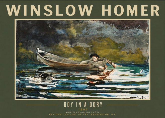 Winslow Homer Boy in a Dory No5 - Poster