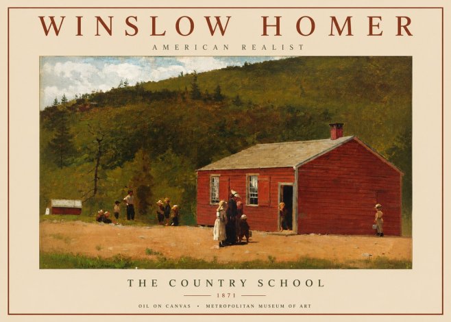 Winslow Homer The Country School No2 - Poster