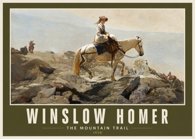 Winslow Homer The Mountain Trail No4 - Poster