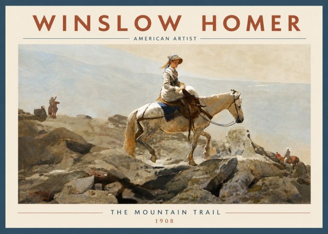 Winslow Homer The Mountain Trail No6 - Poster