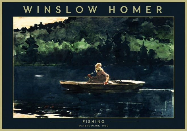Winslow Homer Fishing No4 - Poster