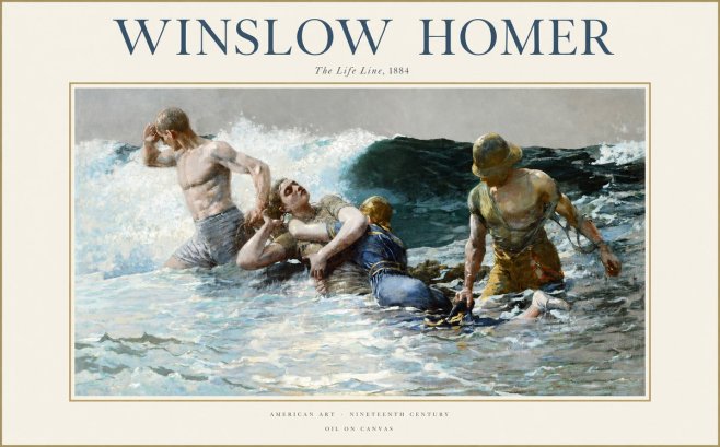 Winslow Homer The Life Line No1 - Poster