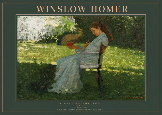 Winslow Homer A Girl in the Sun No2 - Poster