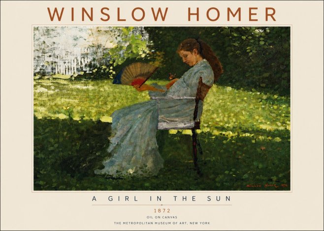 Winslow Homer A Girl in the Sun No4 - Poster