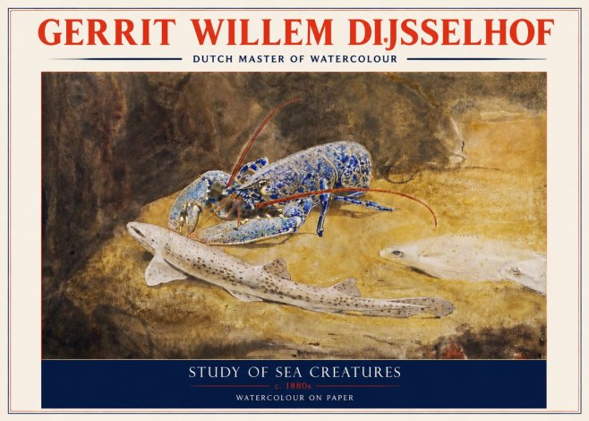 Gerrit Willem Dijsselhof Study of Sea Creatures No3 - Poster