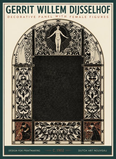 Gerrit Willem Dijsselhof Ornamental Composition with Figures No3 - Poster