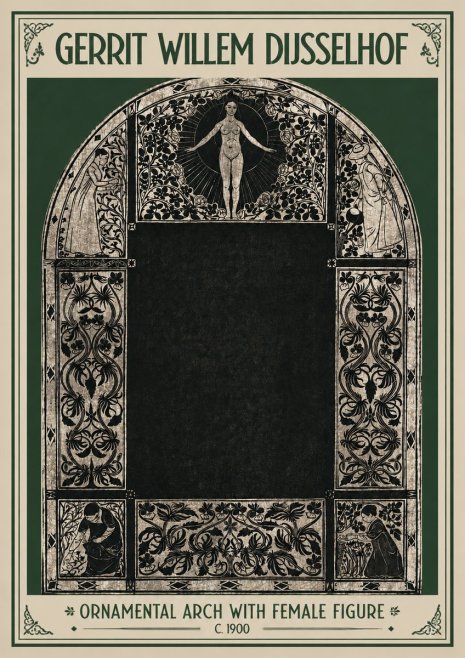 Gerrit Willem Dijsselhof Ornamental Composition - Design for a Printed Panel No4 - Poster