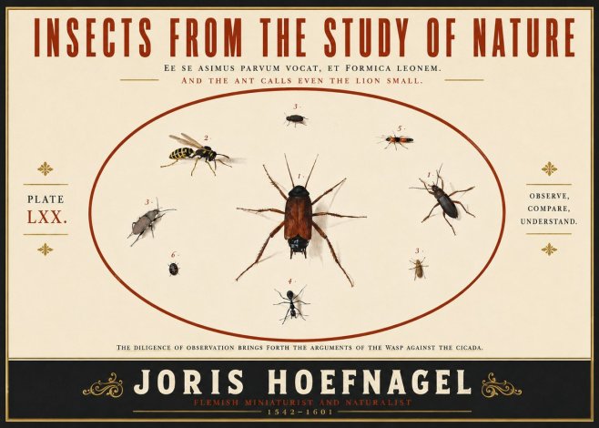 Joris Hoefnagel Insects from the Study of Nature No4 - Poster