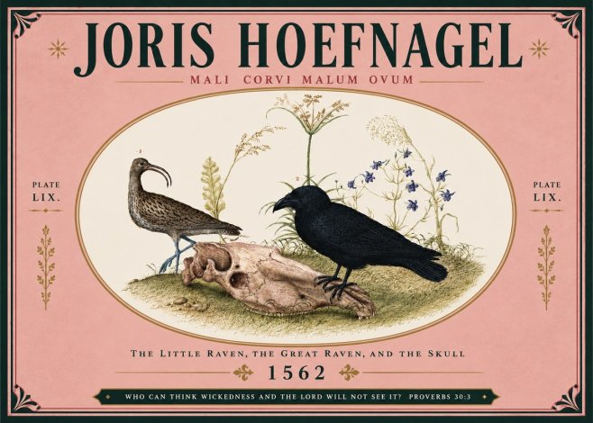 Joris Hoefnagel The Little Raven, the Great Raven, and the Skull No5 - Poster