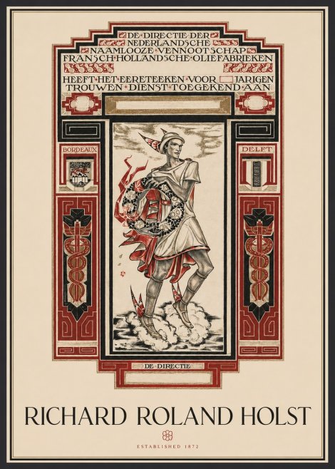 Richard Roland Holst Awarded for Anniversary, Marriage and Loyal Service No2 - Poster