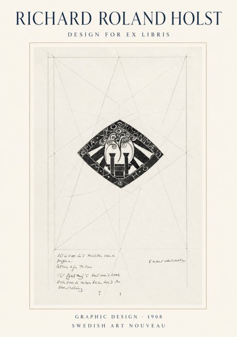 Richard Roland Holst Design for Ex Libris No1 - Poster