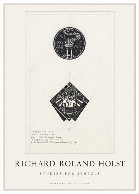 Richard Roland Holst Study for Emblems No2 - Poster