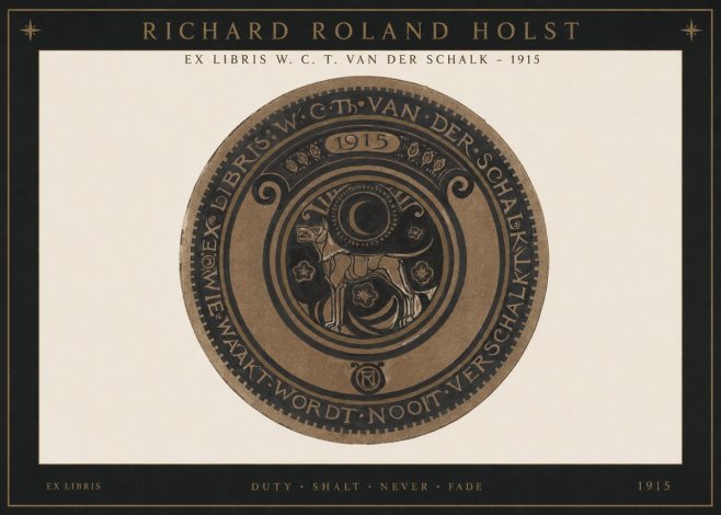 Richard Roland Holst Ex Libris W. C. T. Van Der Schalk - 1915 No1 - Poster